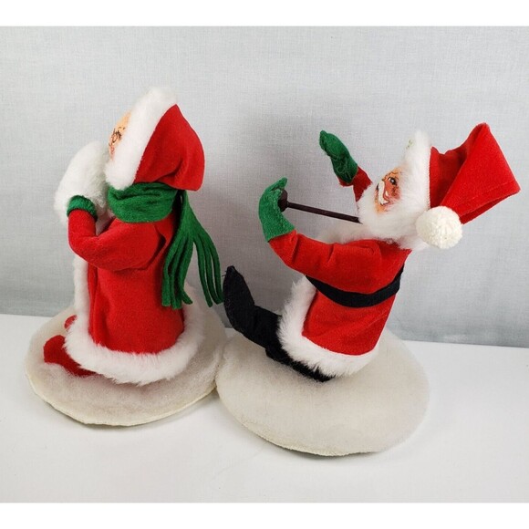 Annalee Dolls  Mr & Mrs Santa 1990 approx. 8" Tall - Picture 5 of 13